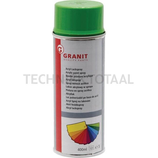 GRANIT Verf Sennebogen groen Acryl verfspray - 400 ml spuitbus