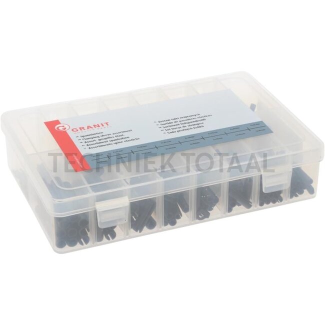 GRANIT Slotted spring pin assortment 300 pcs., DIN 1481 - 9700020