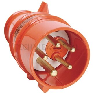 CEE-stekker met faseschakeling 5-polig, 400 V, 32 A, IP44
