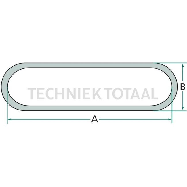 GRANIT Kette Stärke 4 mm, A 32 mm, B 16 mm, blank - 30 Meter