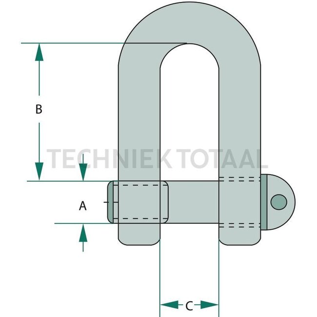 GRANIT D-sluiting 1/4"