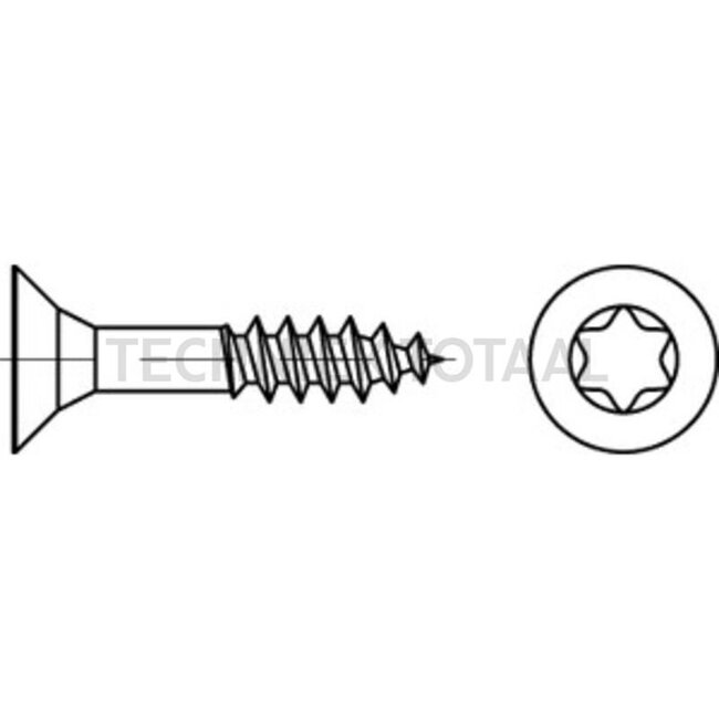 GRANIT Chipboard screws M6 x 100 mm DIN 7962, TORX T30 - 100 pieces