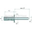 GRANIT Pack of 250 flat head expanding blind rivets 4.8x26 - 250 pcs.
