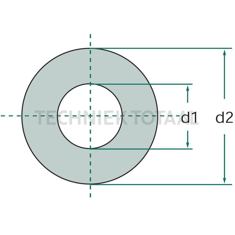 Carrosserieringen 10,5 x 30 mm, dikte 2,5 mm, DIN 9021 - 10 stuks, foto 3 van 4