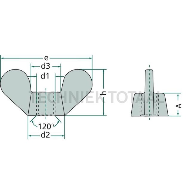 Sechskantmuttern M8 x 1,25 DIN 934, Schlüsselweite 13 mm - 10 Stück