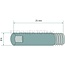 Lasbus - 5001025 | Uitvoering: M6, rond, E-Cu , draad-staal | Draad-Ø: 1 mm | Lengte: 25 mm