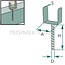 GRANIT Pfostenhalter U-Form 91 mm, H 200 mm, D 20 mm, S 4 mm galvanisiert