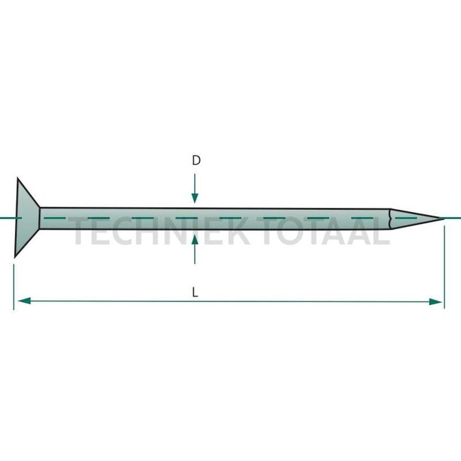 GRANIT Wire nail 7,6 x 260 mm DIN 1151 - 5 kg