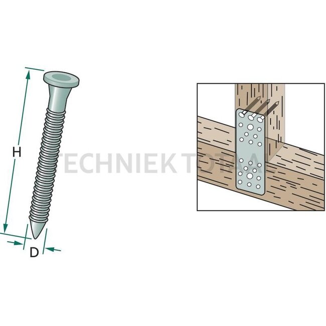GRANIT Wire nail 7,6 x 260 mm DIN 1151 - 5 kg