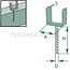 GRANIT Pfostenhalter U-Form 121 mm, h 200 mm, Ø 20 mm, s 4 mm galvanisiert