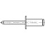 GRANIT Blindniete - 500 Stück - 48788402 05X020, L158448 | Bohrung-Ø: 5,1 mm | DIN: 7337 | Ø dk: 9,5 (-0,8) mm | K: 1,1 (+/-0,3) mm | Klemmbereich: 12,0 - 15,5 mm | Klemmlänge l: 12 - 16 mm | Länge: 20 mm | Nennmaß: 5x20 mm | Ø d: 5 mm | ISO Nr.: 15977 | Ø dm: 2