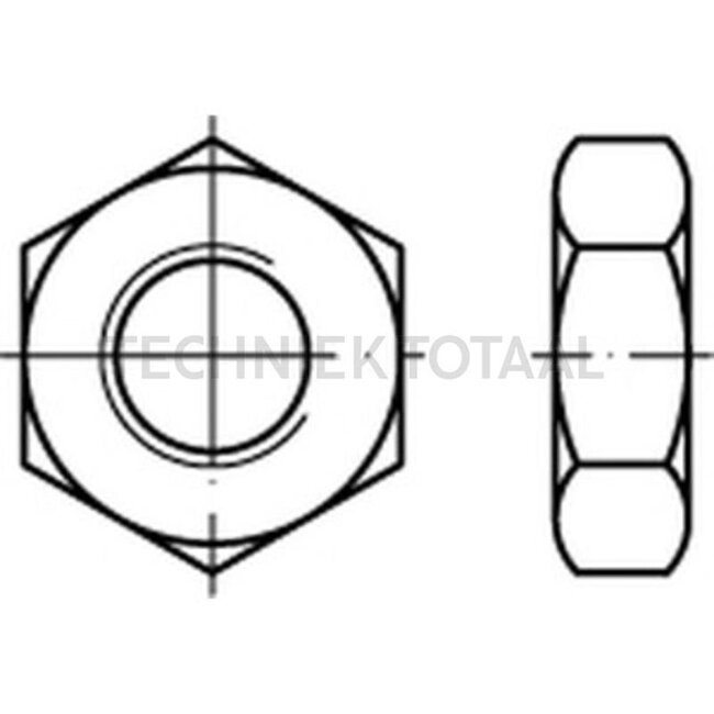 GRANIT Hexagon nut M20 x 1,5 DIN 936 fine thread