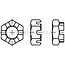 Castellated nut M10 x 1 DIN 937, steel