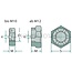 Castellated nut M10 x 1 DIN 937, steel