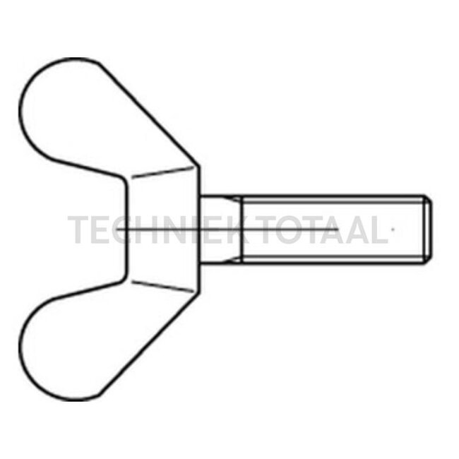 GRANIT Wing bolt M6 x 30 mm DIN 316 galvanized steel