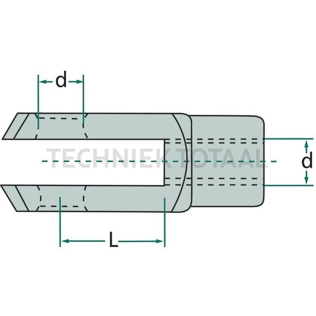 GRANIT Gabelkopf - 48571752 G08X32 V, 9796470070 | Ø D: 8 mm | Kartoninhalt: 10 | d3: 14 mm | DIN: 71752 | Gewinde: M8 | Güte: galvanisch verzinkt | Länge: 32 mm | d: 48 mm | g: 58 mm