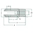 Gabelkopf - 48571752 G12X24 V, 8434081, 9796470106 | Ø D: 12 mm | Kartoninhalt: 10 | d3: 20 mm | DIN: 71752 | Gewinde: M12 | Güte: galvanisch verzinkt | Länge: 24 mm | d: 48 mm | g: 62 mm