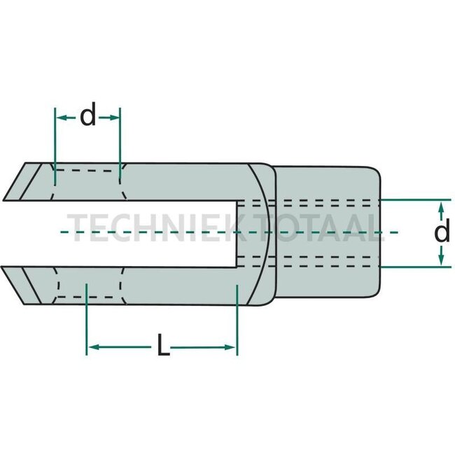 GRANIT Gabelkopf - 48571752 G16X32 V | Ø D: 16 mm | Box contents: 5 | d3: 26 mm | DIN: 71752 | Thread: M16 | Quality: Galvanised | Length: 32 mm | d: 64 mm | g: 72 mm