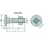 GRANIT Carriage bolts M8 x 160 mm DIN 603 - 50 pieces