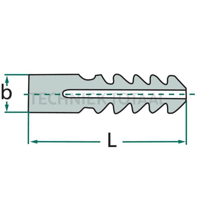 GRANIT Wall plugs S12, drill hole Ø 12 mm, plug length 60 mm - 25 pieces
