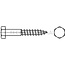 GRANIT Hexagon head wood screws M8 x 60 mm DIN 571 stainless steel V2A - 100 pieces