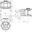 Scharmüller Train mouth non-automatic pin coupling (31mm) - 77705507202A11, H138506060021, 5.5072.02-A11, 05.5072.02-A11 | suitable for: Fendt | Series: Farmer 100 | Category: Hitches | Version: Can be disconnected with bracket | Colour: AGCO grey | Overhang: 150 mm