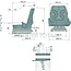 GRANIT Mechanical seat - 240920211, STPLUSFSV1LS | Height: 640 mm | Length: 545 mm | To fit: for yard loaders / forklifts | Technical data: ● Spring travel 50 mm, ● Longitudinal adjustment 190 mm, ● Weight adjustment from 50 - 130 kg, ● Backrest tilt adjustable