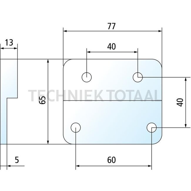 GRANIT Anbauplatte für Spiegelhalter rechts / links - 65499768