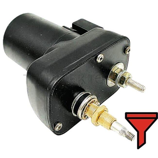 GRANIT Ruitenwissermotor - 65417126, 5194498, 31691352CI0 | Uitvoering: voor voorruit | B: 33 mm | D: M16 x 1 mm | Volt: 12 | W: konisch 10 x M8 mm | Hoek: 80 °