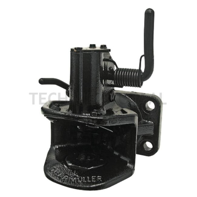 Scharmüller Flange hitch A11 - 77705120302, 5.1203.02-A02, 05.1203.02-A02 | Lock: Automatic bolt | Hole pattern: 120 x 55 mm | Load capacity: 1000 kg | D-value: 29,4 kN | Hole: M14 mm | No. of holes: 4 | Colour: Black | Connecting pin: 38 mm | Hole Ø: 15 mm | Thread: