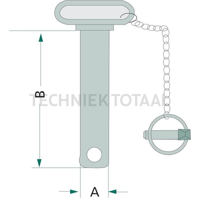 GRANIT Coupling pin For coupling 22065002 - 22065004 | Version: Gerade | A: 30 mm | B: 107 mm