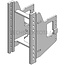 Scharmüller HVLB W330 S32 Case B&C Family 743-85 - 77700108014 | suitable for: Case IH | Series: B-Familie 743-856XL | Category: Bearing supports | Version: Standard | Colour: Black | Overhang: 345 mm | D-value: 60 kN | Guide width: 32 mm | Rail width: 330 mm | Load