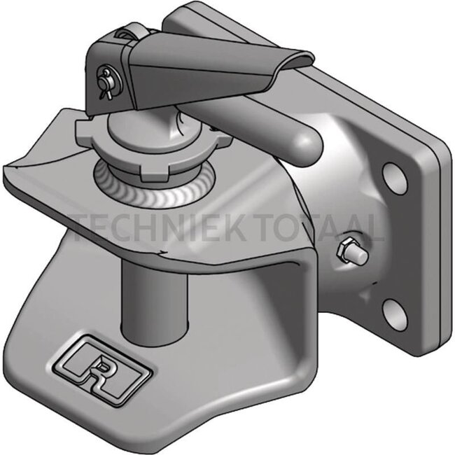 ROCKINGER Flenskoppeling met handkoppelingspen - 787810B50505, RO810B50505 | Vergrendeling: Pen handmatig | Koppelingspen: 31,5 mm | Gatenpatroon: 160 x 100 mm | Boring: M21 mm | Oplegdruk: 2000 kg | D-waarde: 89,3 kN | Kleur: zwart | Aantal gaten: 4 | Omschrijving