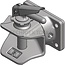 ROCKINGER Flanschkupplung mit Handstecker - 787810B50505, RO810B50505 | Verriegelung: Bolzen manuell | Lochbild: 160 x 100 mm | Stützlast: 2000 kg | D-Wert: 89,3 kN | Bohrung: M21 mm | Anzahl Löcher: 4 | Farbe: Schwarz | Kuppelbolzen: 31,5 mm | Beschreibung: manuel