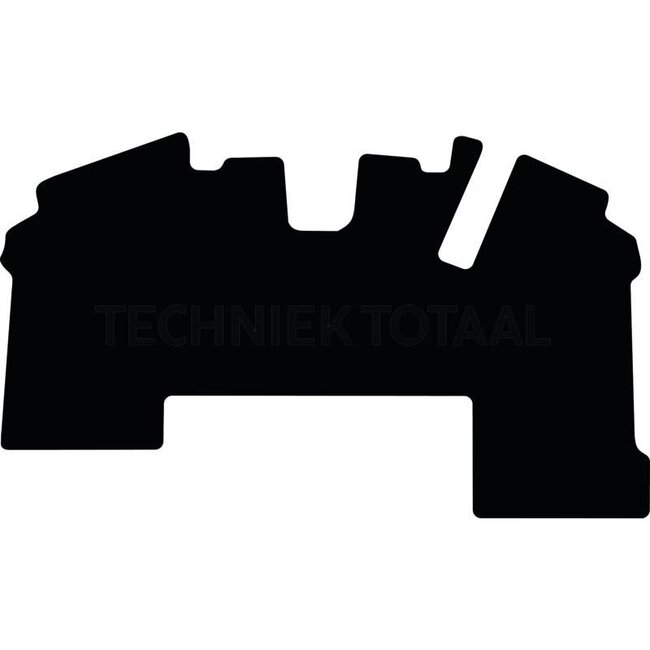 GRANIT Fußmatte Velours - 654950066 | Material: Velours | Farbe: schwarz | Typ: Typ 411-457 Radlader (ab 2014) | Technische Daten: • getufteter Velours mit wasserundurchlässiger rutschfester Rückseite<br> • Material: 100% Polypropylen<br> • Fasereinsatz: 500 g/m