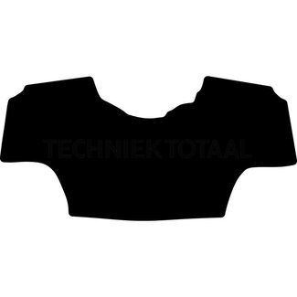 GRANIT Voetmat rubber zwart, antislip, antistatisch, met stoffen rand