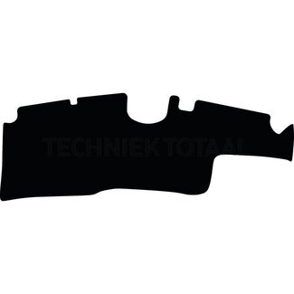 GRANIT Voetmat rubber zwart, antislip, antistatisch, met stoffen rand