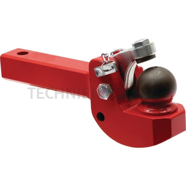 Scharmüller Pick-Up Hitch inzetstuk 80 passend voor CBM Pick-Up Hitch - 77700421122, 0.421.12.2-A20, 00.421.12.2-A20 | Passend voor: Case IH | Serie: Magnum 7100/7200 | Categorie: Pick-Up Hitch | Uitvoering: Kugel 80 | Kleur: Pöttinger-rood | Afmetingen: Schacht hoog