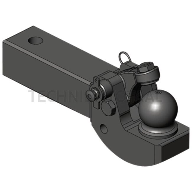 Scharmüller Pick-Up Hitch inzetstuk 80 passend voor Bennet Pick-Up Hitch - 77700422102, 0.422.10.2-A20, 00.422.10.2-A20 | Schacht-dwarsdoorsnede B x H: 90 x 90 mm | Werklengte: 350 mm | D-waarde: 89,3 kN | Gatafstand: 115 mm | Oplegdruk: 3000 kg | Boring: 30,5 mm | L