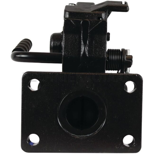 ROCKINGER Flange hitch Without sensor - 787865B40300, RO865B40301 | Lock: Automatic bolt | Connecting pin: 38 mm | Hole pattern: 140 x 80 mm | Hole: M17 mm | Load capacity: 2000 kg | D-value: 82 kN | Colour: Black | No. of holes: 4 | Drawbar eye: DIN 11026 40 mm, D
