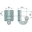 ROCKINGER Flange ball - 787KK390, ROKK390 | D-value: 22,1 kN | Load capacity: 270 kg | Hole: M10 mm | Hole spacing: 83 x 56 mm | Spherical protrusion: 114 mm | Lock: ball 50