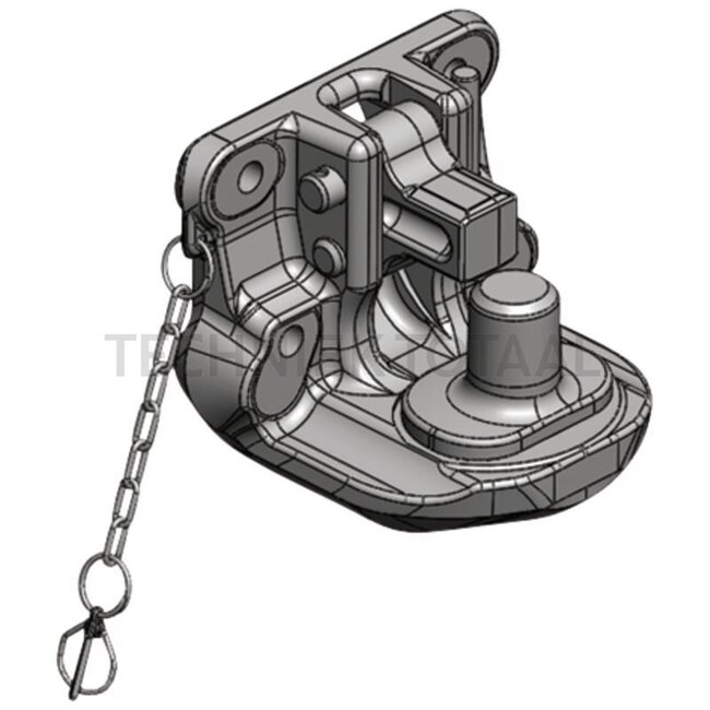 Scharmüller Piton Fix - 77700671052, 0.671.05.2-A02, 00.671.05.2-A02 | Verriegelung: Piton Fix | Lochbild: 140 x 80 mm | Stützlast: 2000 kg | D-Wert: 83,9 kN | Bohrung: M16 mm | Schwenkbereich: 20° | Anzahl Löcher: 4 | Farbe: Schwarz