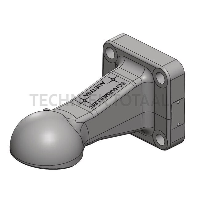 Scharmüller Trekoog - 77700664911 | Passend voor: Claas | Serie: Quadrant | Categorie: Trekogen | Uitvoering: Flens | Kleur: zwart | Aantal gaten: 4 | Werklengte: 250 mm | Boring: M20 mm | D-waarde: 89,3 kN | Flens: 4-gaats, verticaal | Oplegdruk: 3000 kg | Gatenpatr
