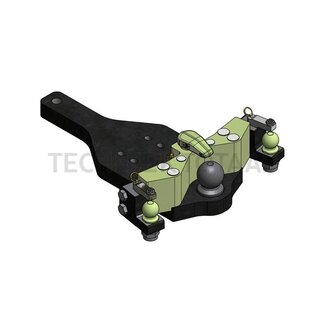 Walterscheid Draagplaat kogel 80, gedwongen besturing 3700 kg, 640 x 275 mm