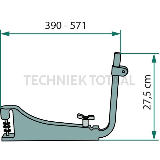 GRANIT Spiegelhalter kurz - 65406089, G117810150011, G117810150010, G737812151010 | Länge min.-max.: 390 - 571 mm