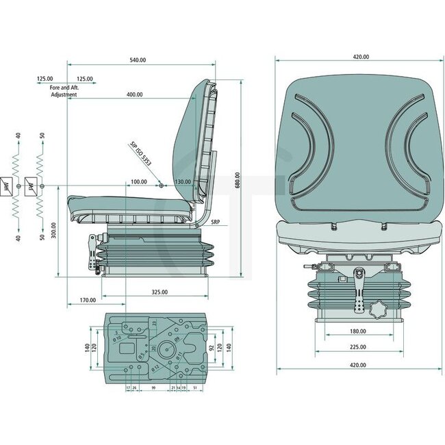 GRANIT Armrest set left and right - 240YP15S, YP15S