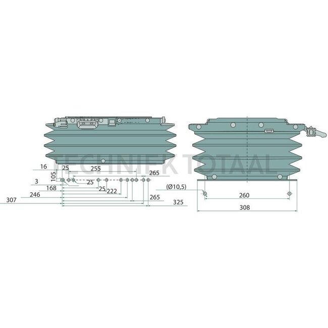 GRAMMER Federung MSG95A Luftfeder 12 V, Federweg 100 mm, Spurbreite 260 mm | 1271539
