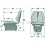 GRANIT zitting - 24000023, STPLUSV42GREYCLOTH | Technische gegevens: • Geveerde zitting met veerinstelling voor een gewicht van: 50 tot 120 kg, • Veerweg: 100 mm, • Vering met hydraulische schokdemper, • Lengteverstelling met geleiderails, • Instelbereik: 150 mm
