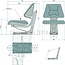 GRANIT Seat - 24000079, ECO103 | Technical data: ● Mechanically sprung seat with suspension adjustment for weights from 50 to 120 kg, ● Longitudinal adjustment 150 mm, ● Spring travel 80 mm | Height: 540 mm | Length: 535 mm | Suspension: mechanical | Track gauge