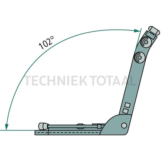 GRANIT Seat - 24000052, YP6 | Technical data: ● Sprung seat with suspension adjustment for weights from 50 kg to 120 kg, ● Suspension stroke 80 mm, suspension with double-acting shock absorber, ● Longitudinal adjustment with guides: Adjustment range 150 mm, ● Ro